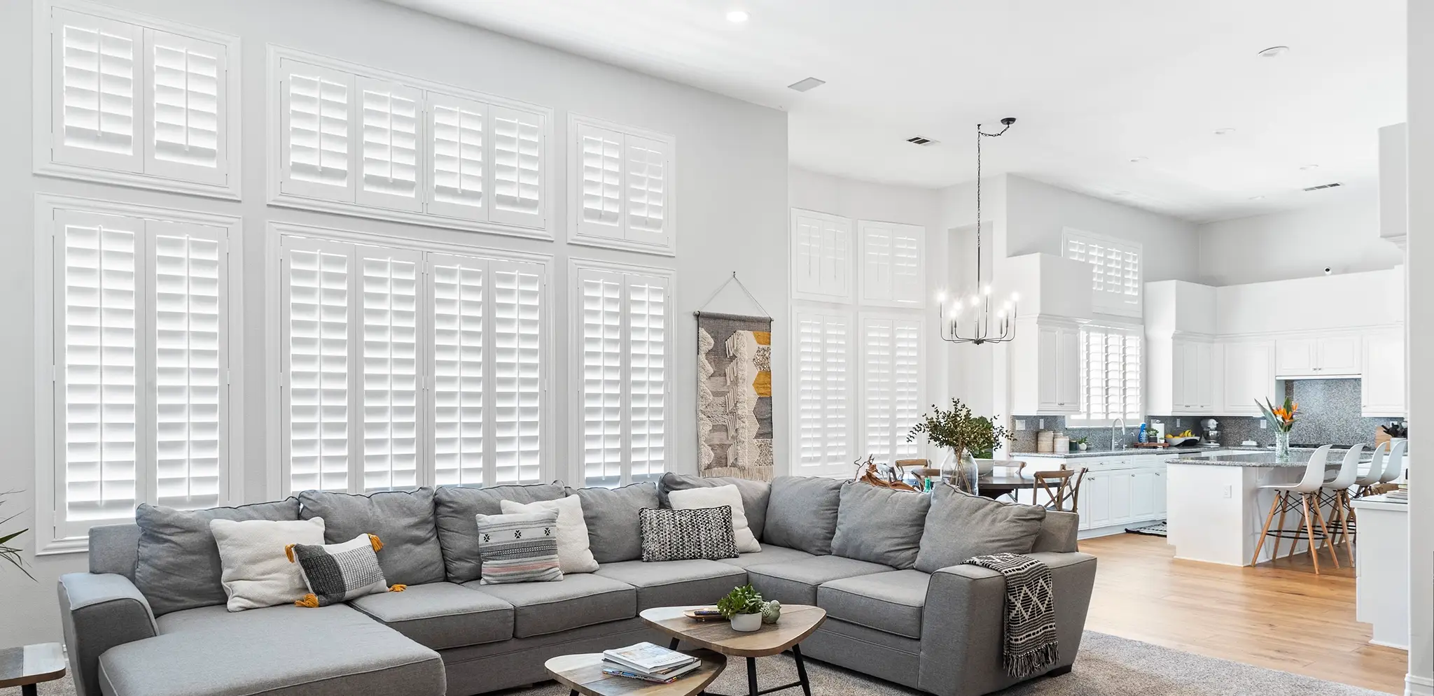 Shutters in a Houston living room