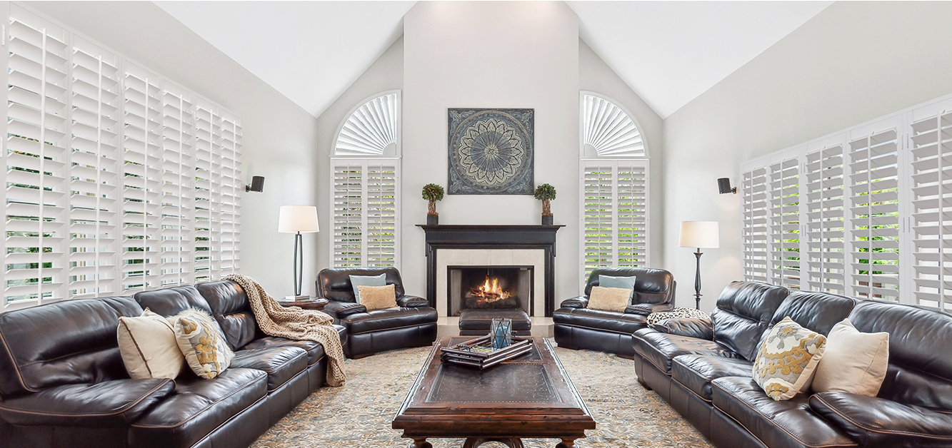 Polywood shutters in a living room