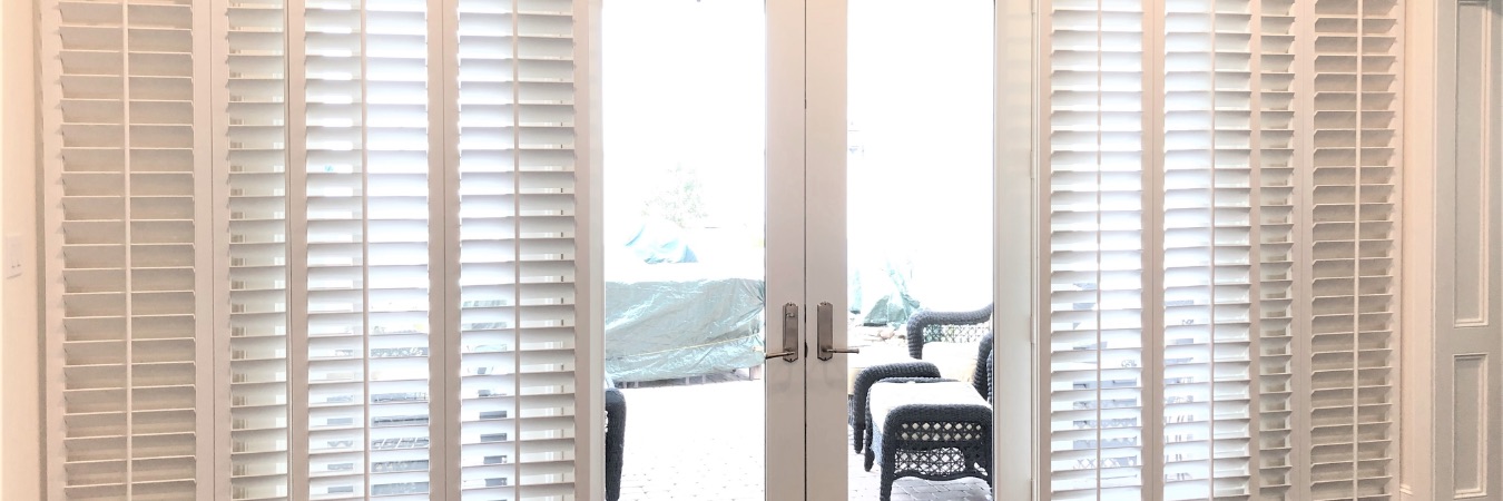 Sliding door shutters in Houston