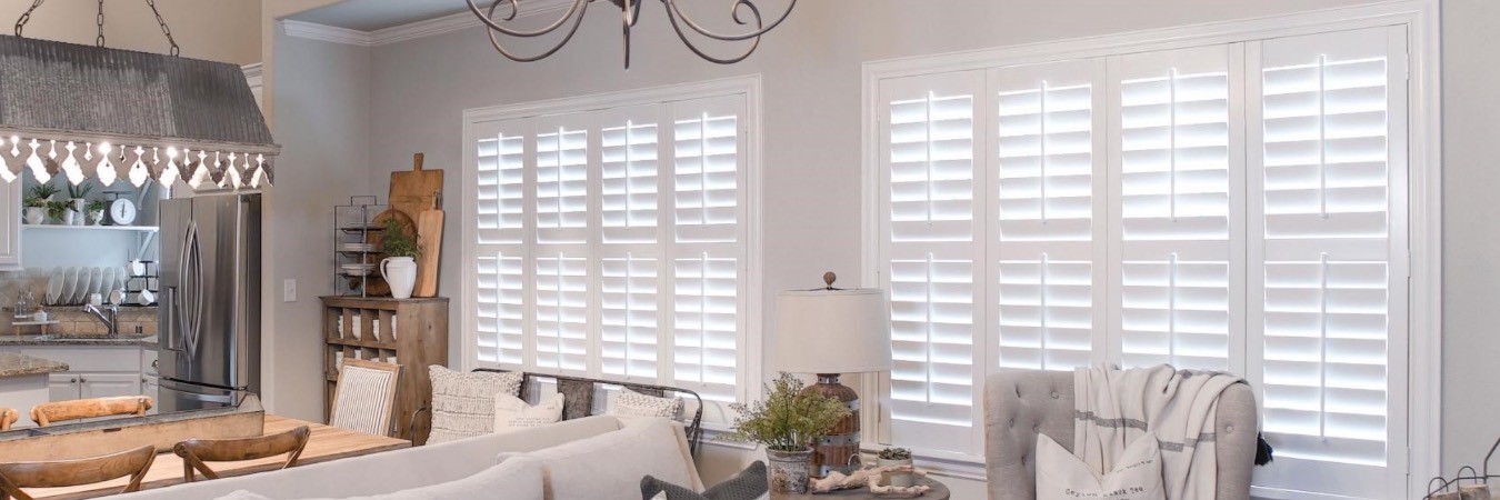 Interior shutters in Le Porte kitchen