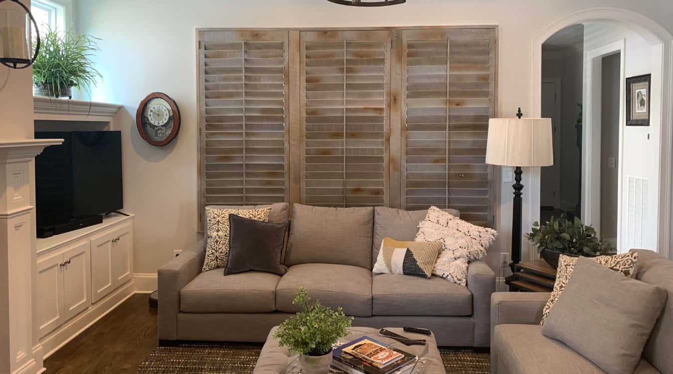 Reclaimed wood shutters in Houston