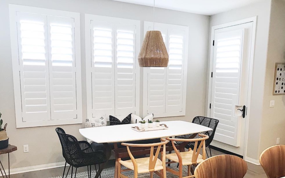 Shutters in western dining room