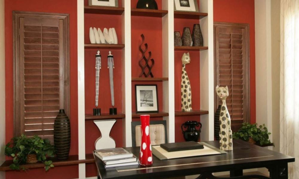 Ovation shutters in a home office